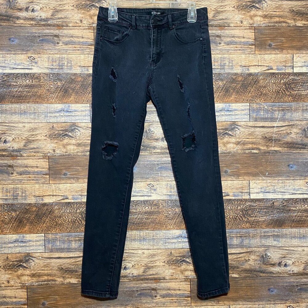 Black Label Jean | C'est Toi | Size 9 | Waist 30 | Distressed | Black | Denim